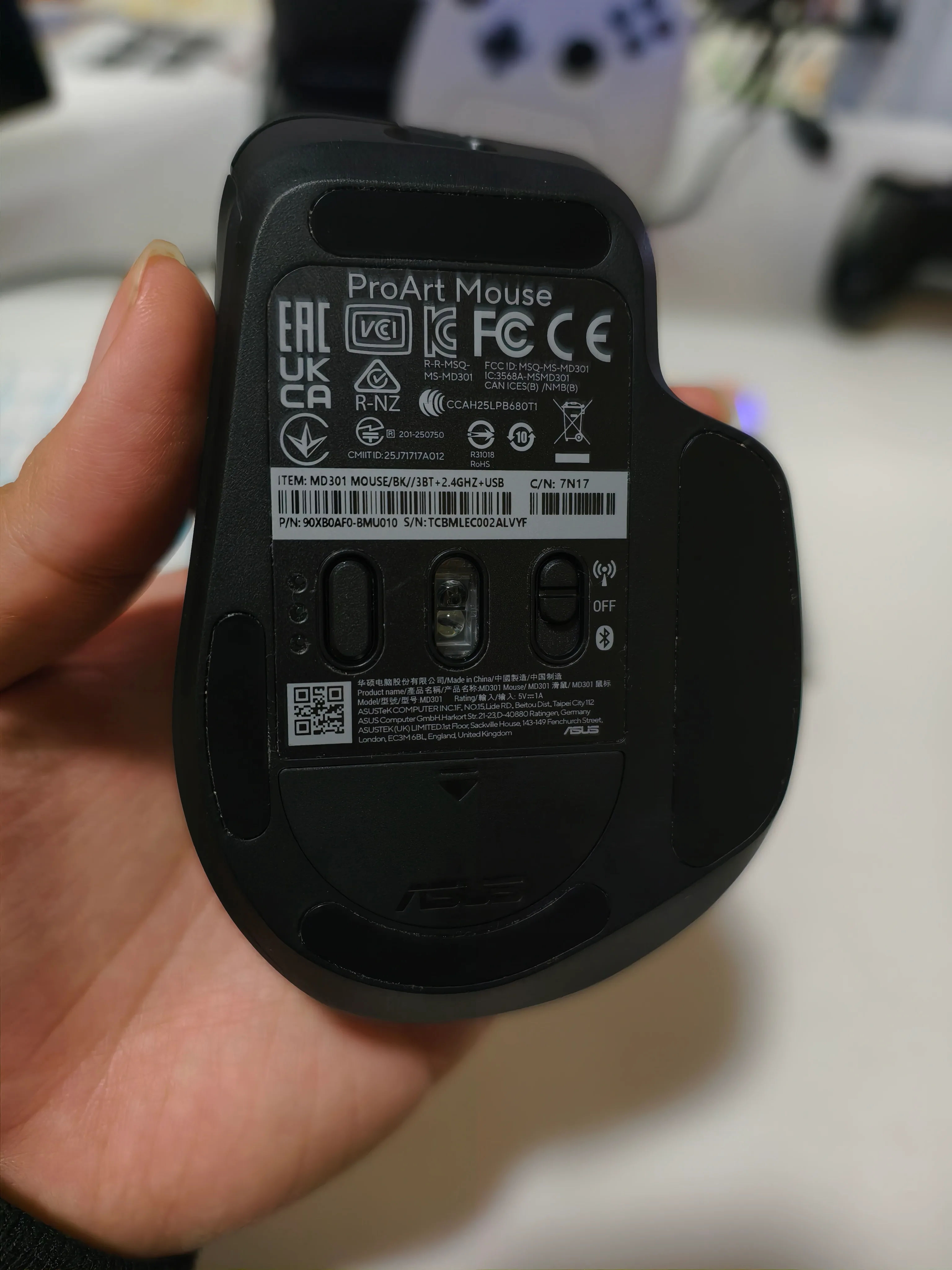 鼠标底部开关与传感器